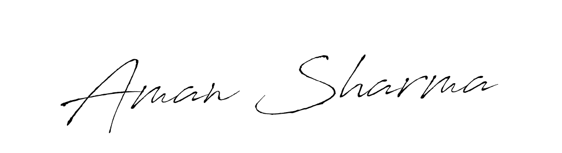 Aman Sharma stylish signature style. Best Handwritten Sign (Antro_Vectra) for my name. Handwritten Signature Collection Ideas for my name Aman Sharma. Aman Sharma signature style 6 images and pictures png