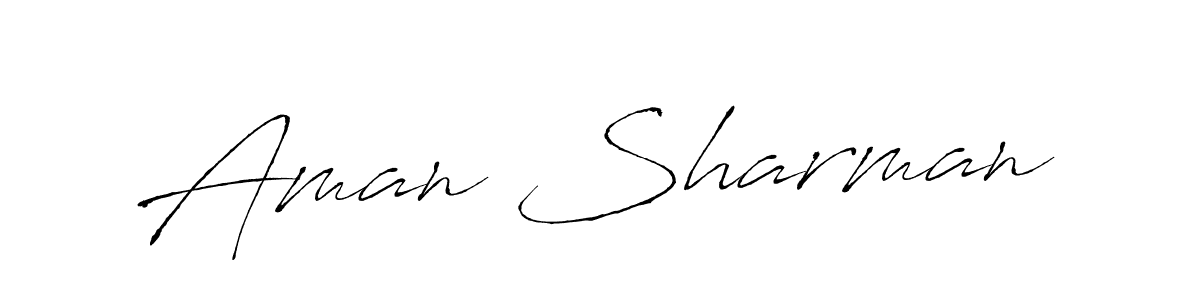 Use a signature maker to create a handwritten signature online. With this signature software, you can design (Antro_Vectra) your own signature for name Aman Sharman. Aman Sharman signature style 6 images and pictures png