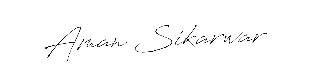 How to make Aman Sikarwar name signature. Use Antro_Vectra style for creating short signs online. This is the latest handwritten sign. Aman Sikarwar signature style 6 images and pictures png