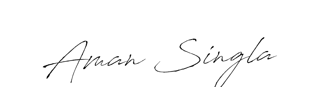 Make a beautiful signature design for name Aman Singla. With this signature (Antro_Vectra) style, you can create a handwritten signature for free. Aman Singla signature style 6 images and pictures png