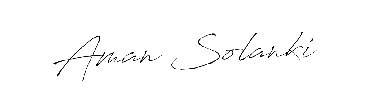 Create a beautiful signature design for name Aman Solanki. With this signature (Antro_Vectra) fonts, you can make a handwritten signature for free. Aman Solanki signature style 6 images and pictures png