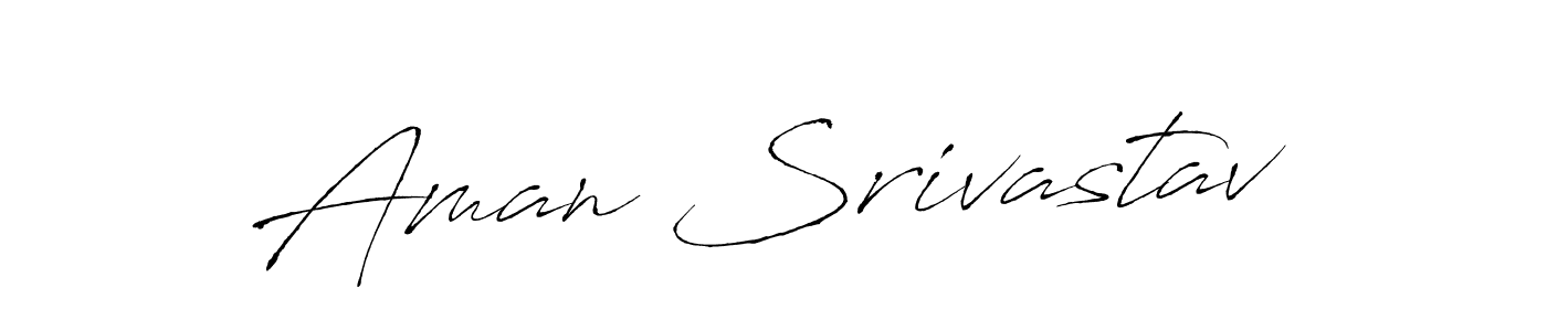 Make a beautiful signature design for name Aman Srivastav. With this signature (Antro_Vectra) style, you can create a handwritten signature for free. Aman Srivastav signature style 6 images and pictures png