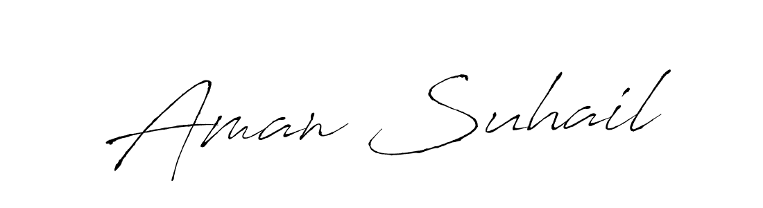 Antro_Vectra is a professional signature style that is perfect for those who want to add a touch of class to their signature. It is also a great choice for those who want to make their signature more unique. Get Aman Suhail name to fancy signature for free. Aman Suhail signature style 6 images and pictures png
