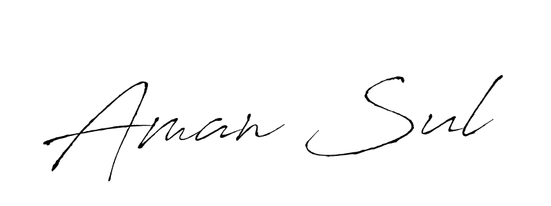 Create a beautiful signature design for name Aman Sul. With this signature (Antro_Vectra) fonts, you can make a handwritten signature for free. Aman Sul signature style 6 images and pictures png