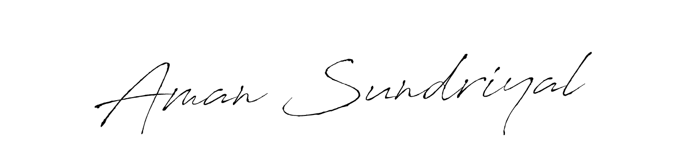 How to make Aman Sundriyal name signature. Use Antro_Vectra style for creating short signs online. This is the latest handwritten sign. Aman Sundriyal signature style 6 images and pictures png