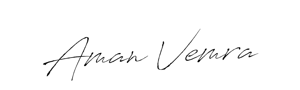 Make a beautiful signature design for name Aman Vemra. With this signature (Antro_Vectra) style, you can create a handwritten signature for free. Aman Vemra signature style 6 images and pictures png