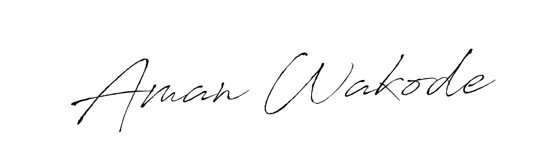 Aman Wakode stylish signature style. Best Handwritten Sign (Antro_Vectra) for my name. Handwritten Signature Collection Ideas for my name Aman Wakode. Aman Wakode signature style 6 images and pictures png