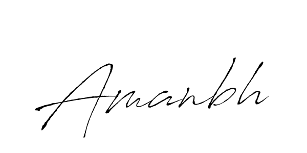 Design your own signature with our free online signature maker. With this signature software, you can create a handwritten (Antro_Vectra) signature for name Amanbh. Amanbh signature style 6 images and pictures png