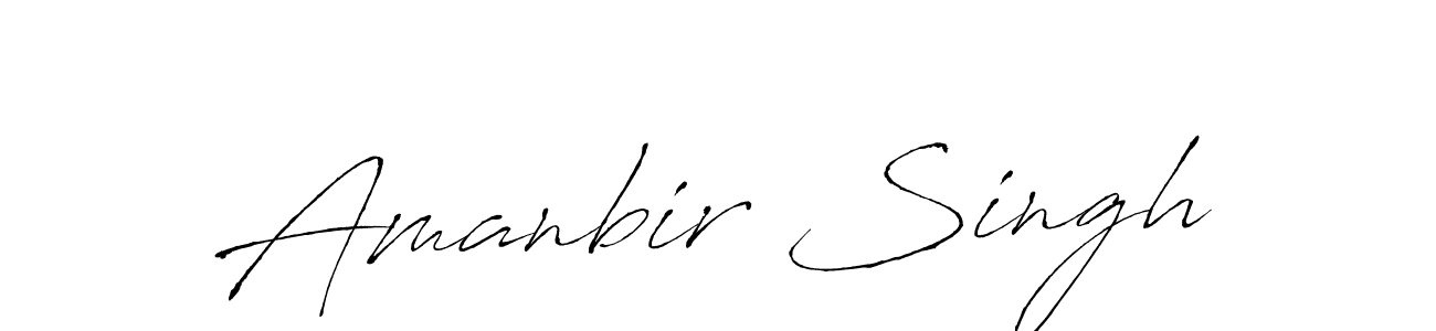 Create a beautiful signature design for name Amanbir Singh. With this signature (Antro_Vectra) fonts, you can make a handwritten signature for free. Amanbir Singh signature style 6 images and pictures png