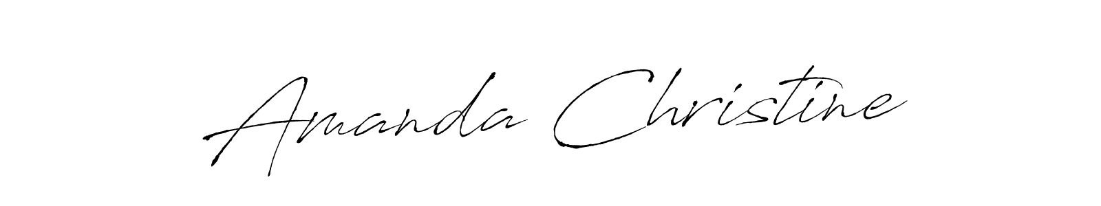 How to make Amanda Christine name signature. Use Antro_Vectra style for creating short signs online. This is the latest handwritten sign. Amanda Christine signature style 6 images and pictures png