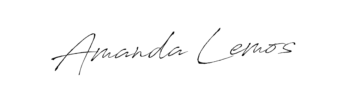 Design your own signature with our free online signature maker. With this signature software, you can create a handwritten (Antro_Vectra) signature for name Amanda Lemos. Amanda Lemos signature style 6 images and pictures png