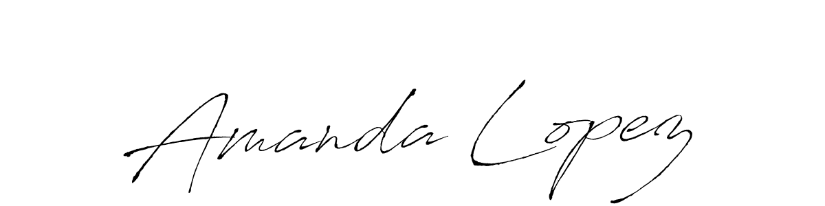 How to make Amanda Lopez name signature. Use Antro_Vectra style for creating short signs online. This is the latest handwritten sign. Amanda Lopez signature style 6 images and pictures png