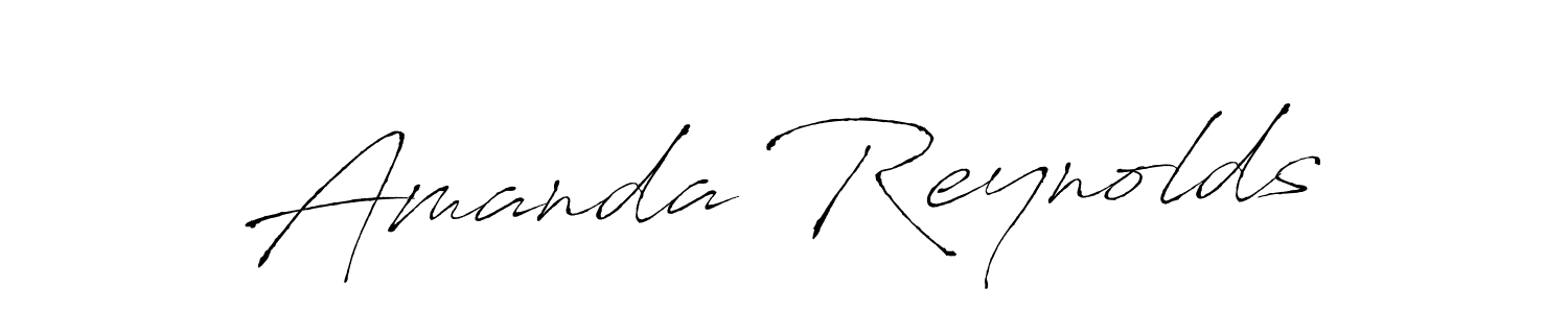 How to make Amanda Reynolds name signature. Use Antro_Vectra style for creating short signs online. This is the latest handwritten sign. Amanda Reynolds signature style 6 images and pictures png