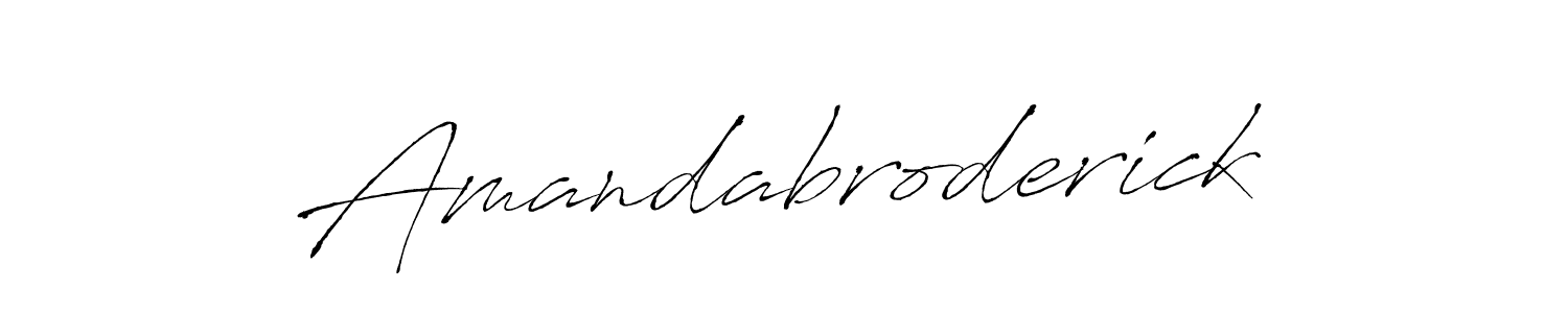 Design your own signature with our free online signature maker. With this signature software, you can create a handwritten (Antro_Vectra) signature for name Amandabroderick. Amandabroderick signature style 6 images and pictures png