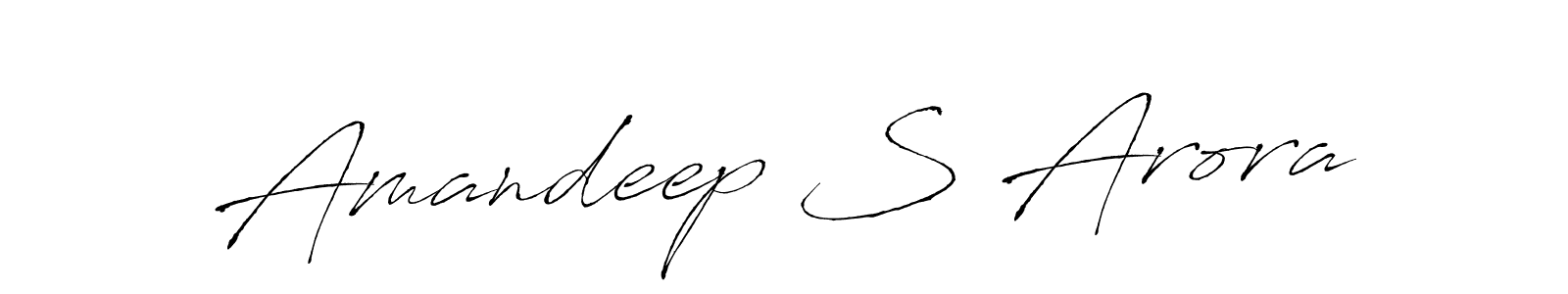 How to make Amandeep S Arora signature? Antro_Vectra is a professional autograph style. Create handwritten signature for Amandeep S Arora name. Amandeep S Arora signature style 6 images and pictures png