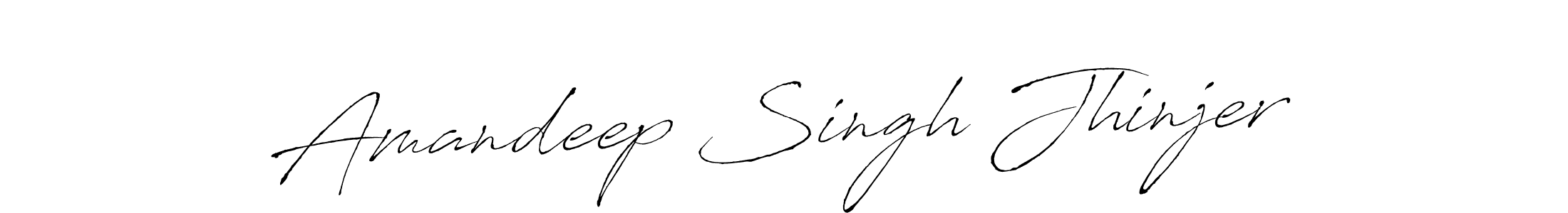 Design your own signature with our free online signature maker. With this signature software, you can create a handwritten (Antro_Vectra) signature for name Amandeep Singh Jhinjer. Amandeep Singh Jhinjer signature style 6 images and pictures png