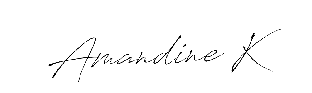 Amandine K stylish signature style. Best Handwritten Sign (Antro_Vectra) for my name. Handwritten Signature Collection Ideas for my name Amandine K. Amandine K signature style 6 images and pictures png