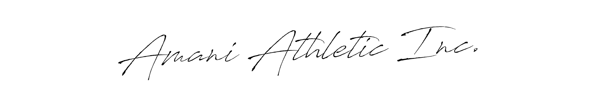 Antro_Vectra is a professional signature style that is perfect for those who want to add a touch of class to their signature. It is also a great choice for those who want to make their signature more unique. Get Amani Athletic Inc. name to fancy signature for free. Amani Athletic Inc. signature style 6 images and pictures png