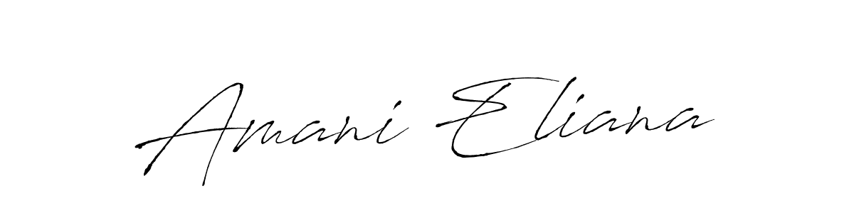 You can use this online signature creator to create a handwritten signature for the name Amani Eliana. This is the best online autograph maker. Amani Eliana signature style 6 images and pictures png
