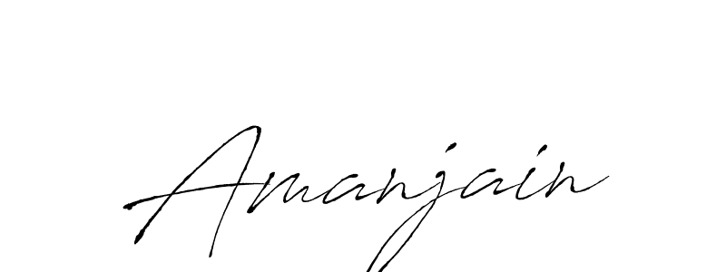 Design your own signature with our free online signature maker. With this signature software, you can create a handwritten (Antro_Vectra) signature for name Amanjain. Amanjain signature style 6 images and pictures png