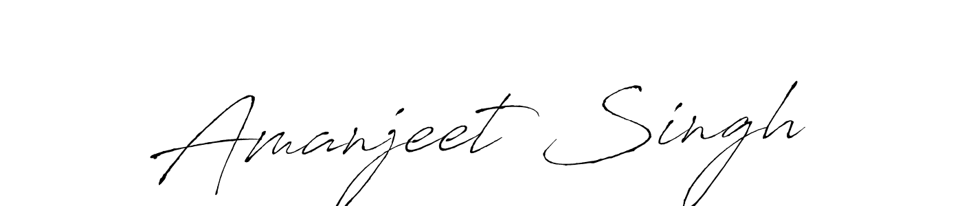 Create a beautiful signature design for name Amanjeet Singh. With this signature (Antro_Vectra) fonts, you can make a handwritten signature for free. Amanjeet Singh signature style 6 images and pictures png