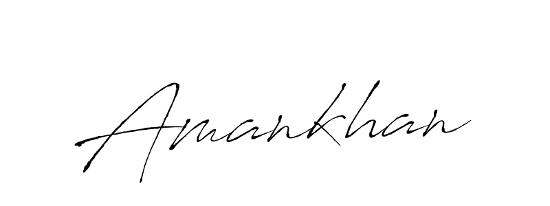 Design your own signature with our free online signature maker. With this signature software, you can create a handwritten (Antro_Vectra) signature for name Amankhan. Amankhan signature style 6 images and pictures png