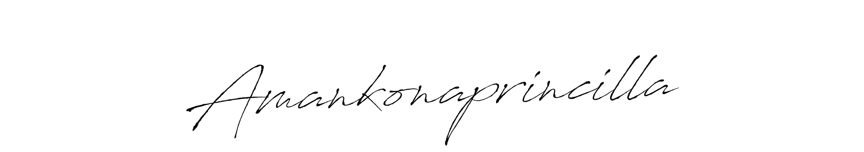Make a beautiful signature design for name Amankonaprincilla. With this signature (Antro_Vectra) style, you can create a handwritten signature for free. Amankonaprincilla signature style 6 images and pictures png