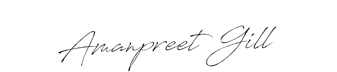 Create a beautiful signature design for name Amanpreet Gill. With this signature (Antro_Vectra) fonts, you can make a handwritten signature for free. Amanpreet Gill signature style 6 images and pictures png