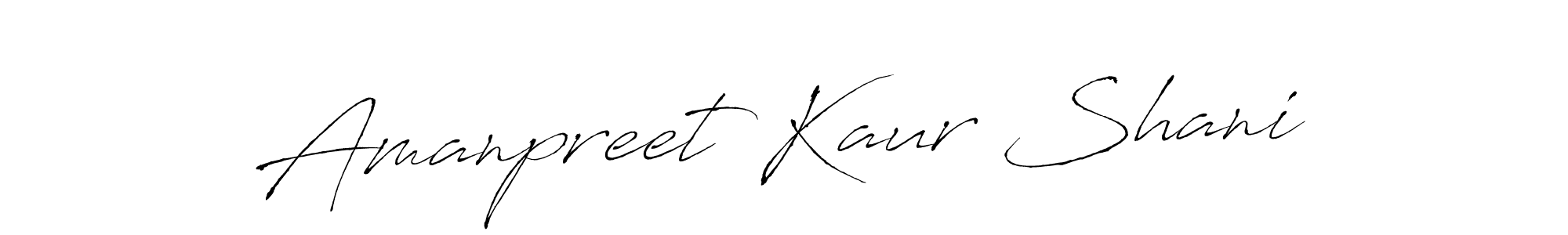 Make a beautiful signature design for name Amanpreet Kaur Shani. With this signature (Antro_Vectra) style, you can create a handwritten signature for free. Amanpreet Kaur Shani signature style 6 images and pictures png