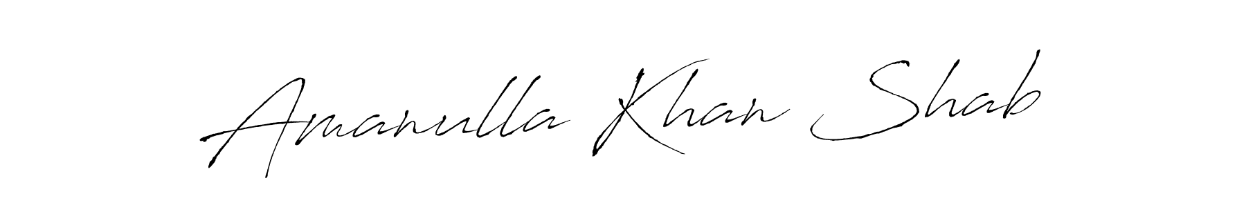 Make a beautiful signature design for name Amanulla Khan Shab. Use this online signature maker to create a handwritten signature for free. Amanulla Khan Shab signature style 6 images and pictures png
