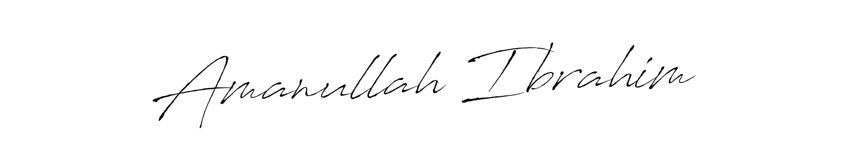 Similarly Antro_Vectra is the best handwritten signature design. Signature creator online .You can use it as an online autograph creator for name Amanullah Ibrahim. Amanullah Ibrahim signature style 6 images and pictures png