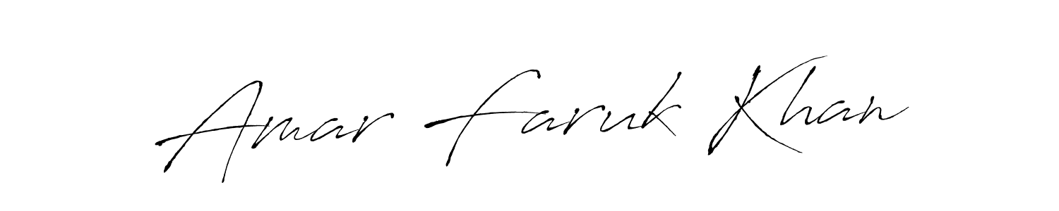 How to make Amar Faruk Khan name signature. Use Antro_Vectra style for creating short signs online. This is the latest handwritten sign. Amar Faruk Khan signature style 6 images and pictures png