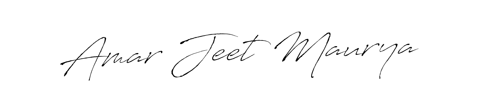 How to make Amar Jeet Maurya name signature. Use Antro_Vectra style for creating short signs online. This is the latest handwritten sign. Amar Jeet Maurya signature style 6 images and pictures png