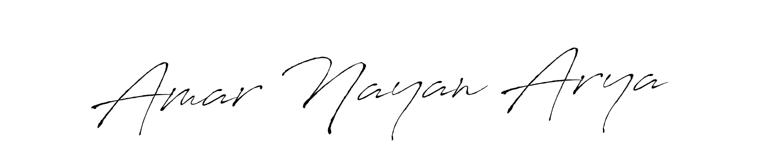 Create a beautiful signature design for name Amar Nayan Arya. With this signature (Antro_Vectra) fonts, you can make a handwritten signature for free. Amar Nayan Arya signature style 6 images and pictures png