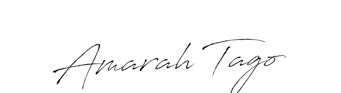 Use a signature maker to create a handwritten signature online. With this signature software, you can design (Antro_Vectra) your own signature for name Amarah Tago. Amarah Tago signature style 6 images and pictures png