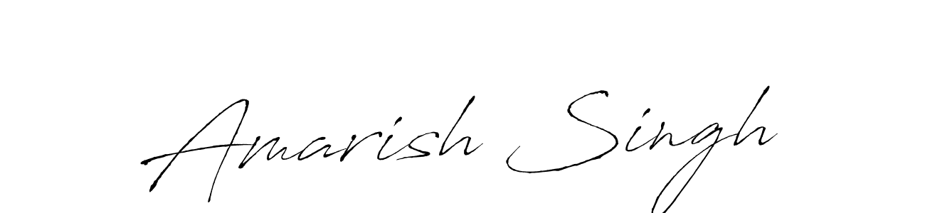 How to make Amarish Singh name signature. Use Antro_Vectra style for creating short signs online. This is the latest handwritten sign. Amarish Singh signature style 6 images and pictures png