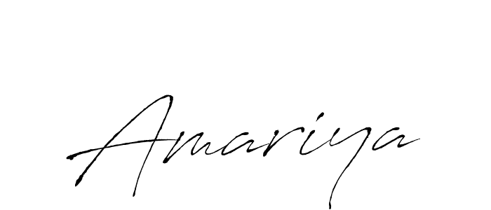 Make a beautiful signature design for name Amariya. With this signature (Antro_Vectra) style, you can create a handwritten signature for free. Amariya signature style 6 images and pictures png