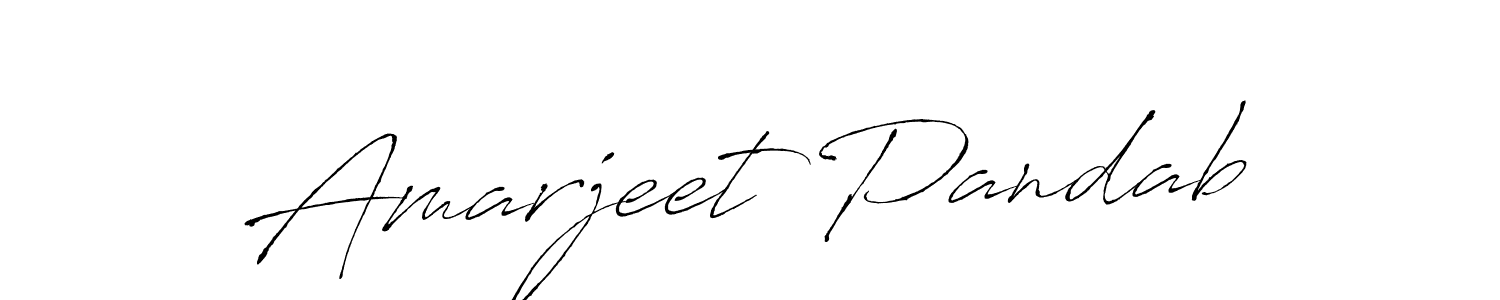 How to make Amarjeet Pandab name signature. Use Antro_Vectra style for creating short signs online. This is the latest handwritten sign. Amarjeet Pandab signature style 6 images and pictures png