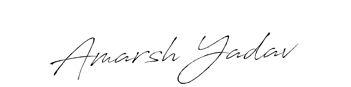 How to make Amarsh Yadav name signature. Use Antro_Vectra style for creating short signs online. This is the latest handwritten sign. Amarsh Yadav signature style 6 images and pictures png