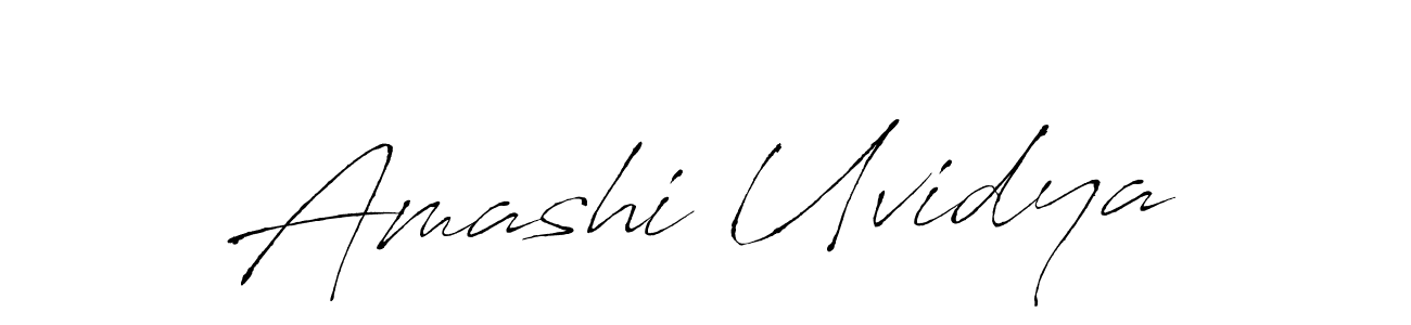 Also You can easily find your signature by using the search form. We will create Amashi Uvidya name handwritten signature images for you free of cost using Antro_Vectra sign style. Amashi Uvidya signature style 6 images and pictures png