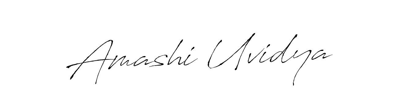 Antro_Vectra is a professional signature style that is perfect for those who want to add a touch of class to their signature. It is also a great choice for those who want to make their signature more unique. Get Amashi Uvidya name to fancy signature for free. Amashi Uvidya signature style 6 images and pictures png