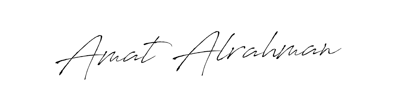 Make a beautiful signature design for name Amat Alrahman. With this signature (Antro_Vectra) style, you can create a handwritten signature for free. Amat Alrahman signature style 6 images and pictures png