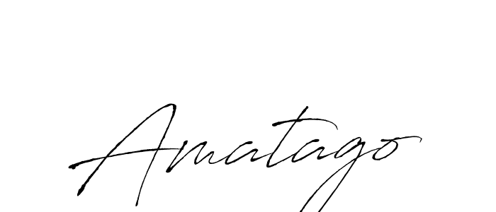 Use a signature maker to create a handwritten signature online. With this signature software, you can design (Antro_Vectra) your own signature for name Amatago. Amatago signature style 6 images and pictures png
