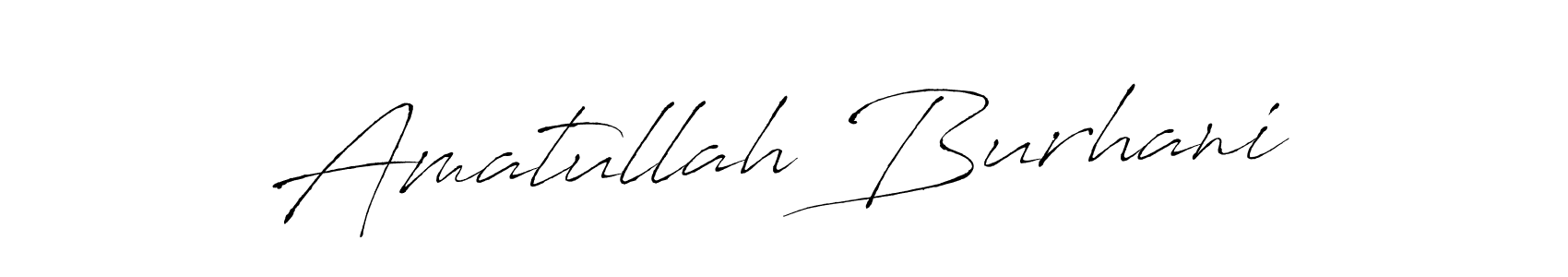 Also we have Amatullah Burhani name is the best signature style. Create professional handwritten signature collection using Antro_Vectra autograph style. Amatullah Burhani signature style 6 images and pictures png