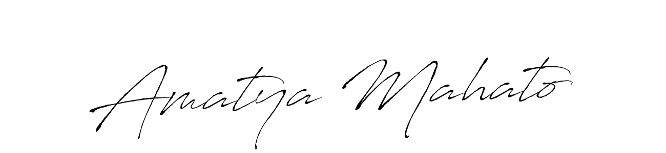 How to make Amatya Mahato name signature. Use Antro_Vectra style for creating short signs online. This is the latest handwritten sign. Amatya Mahato signature style 6 images and pictures png