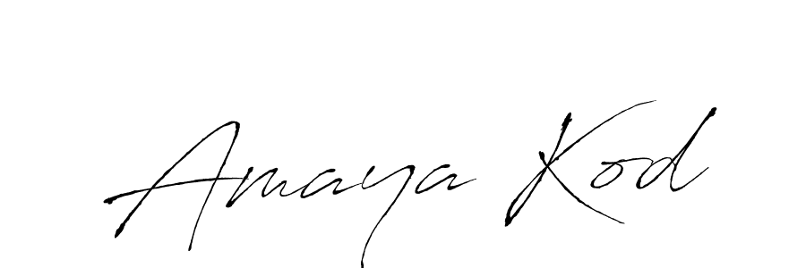 Similarly Antro_Vectra is the best handwritten signature design. Signature creator online .You can use it as an online autograph creator for name Amaya Kod. Amaya Kod signature style 6 images and pictures png