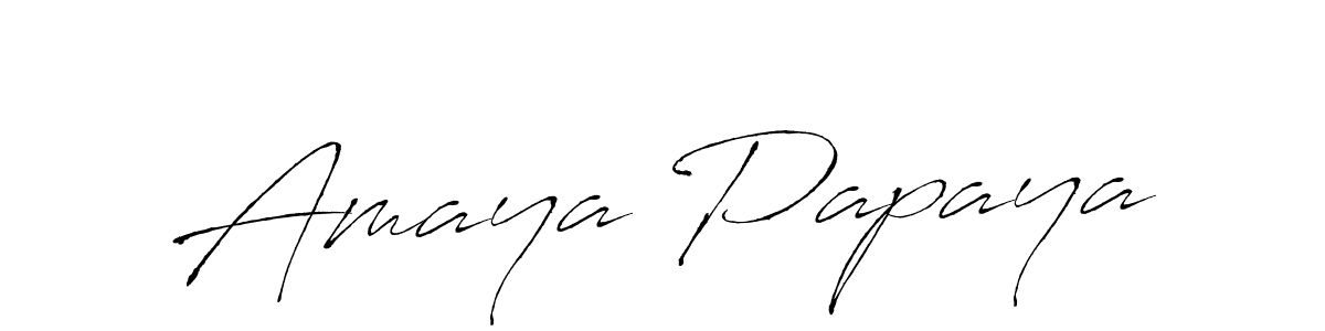 How to make Amaya Papaya name signature. Use Antro_Vectra style for creating short signs online. This is the latest handwritten sign. Amaya Papaya signature style 6 images and pictures png