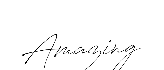 Use a signature maker to create a handwritten signature online. With this signature software, you can design (Antro_Vectra) your own signature for name Amazing. Amazing signature style 6 images and pictures png