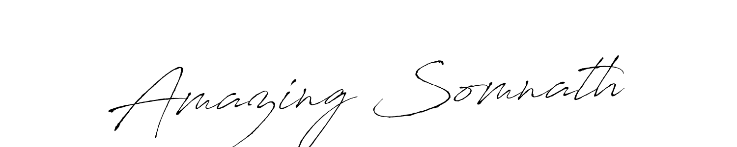 How to make Amazing Somnath name signature. Use Antro_Vectra style for creating short signs online. This is the latest handwritten sign. Amazing Somnath signature style 6 images and pictures png