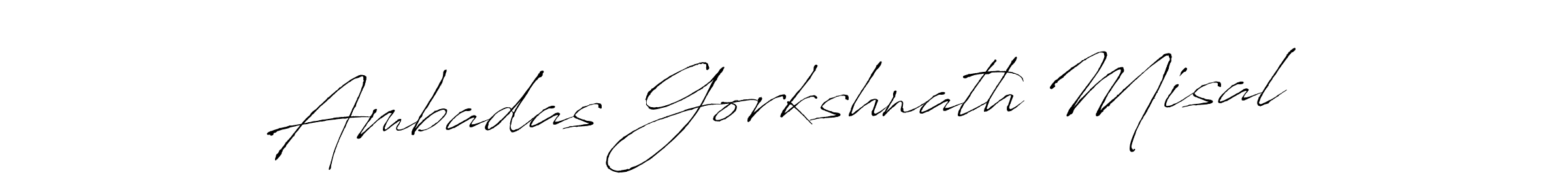 Make a beautiful signature design for name Ambadas Gorkshnath Misal. With this signature (Antro_Vectra) style, you can create a handwritten signature for free. Ambadas Gorkshnath Misal signature style 6 images and pictures png